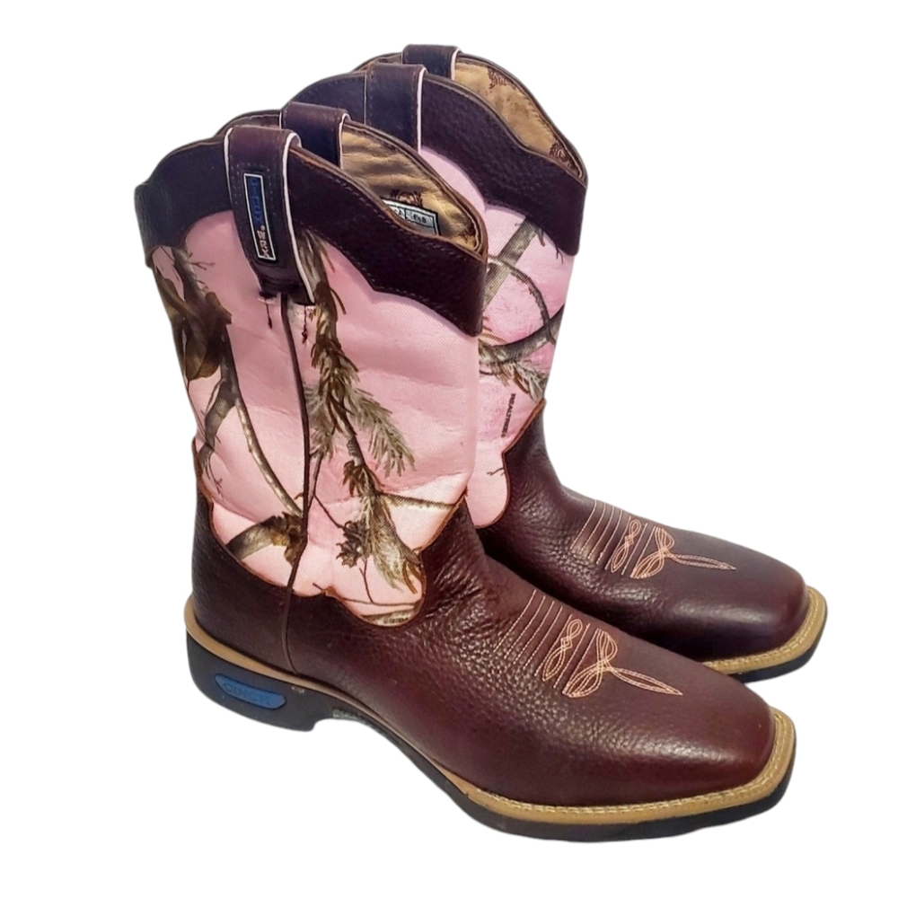 Cinch WRX Womens Commander Camo Camouflage Western Boots Pink 8.5 B